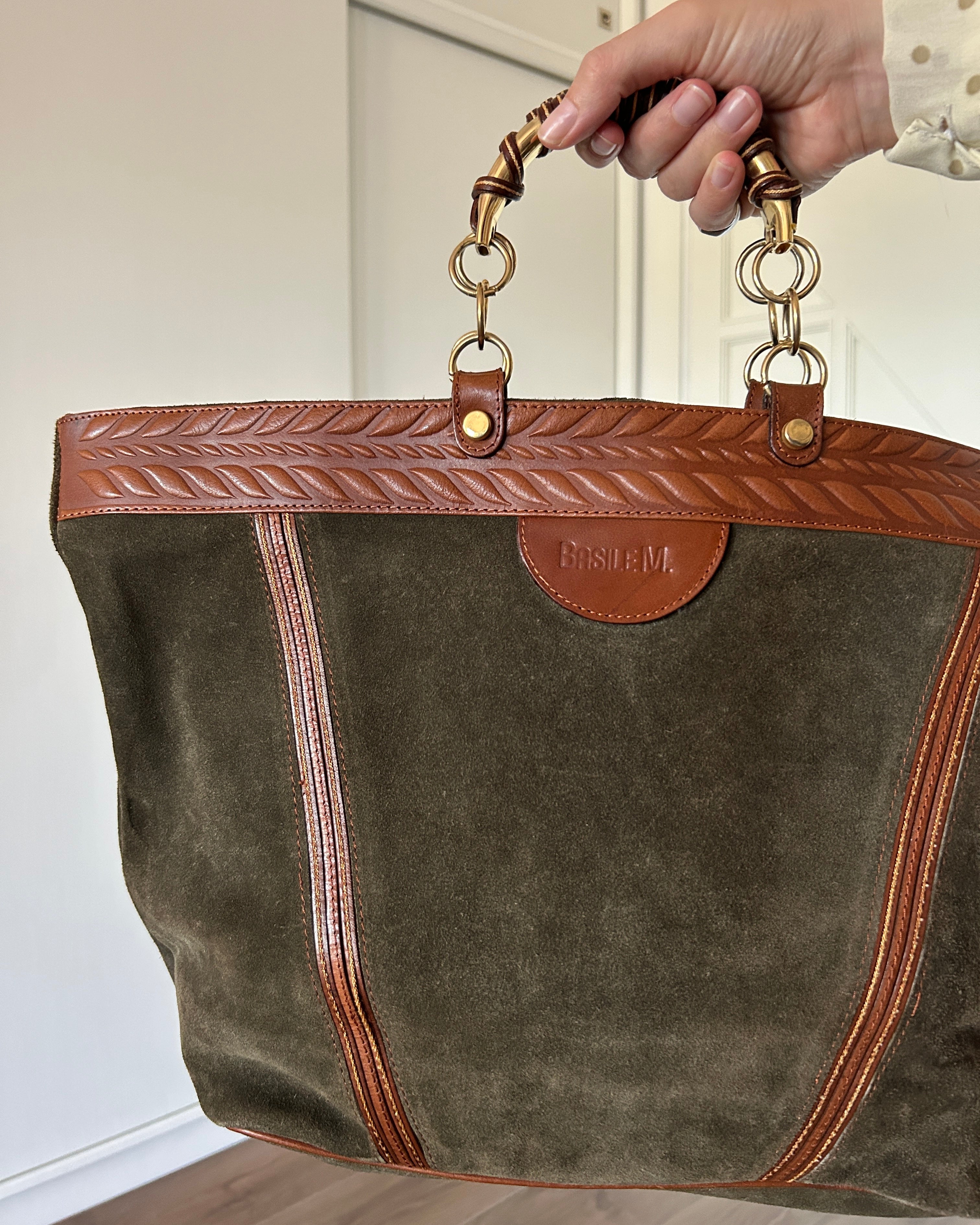 Borsa scamosciata
